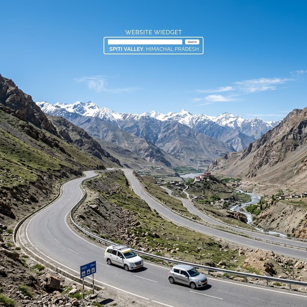 A scenic mountain highway for road-trip travel inspiration
